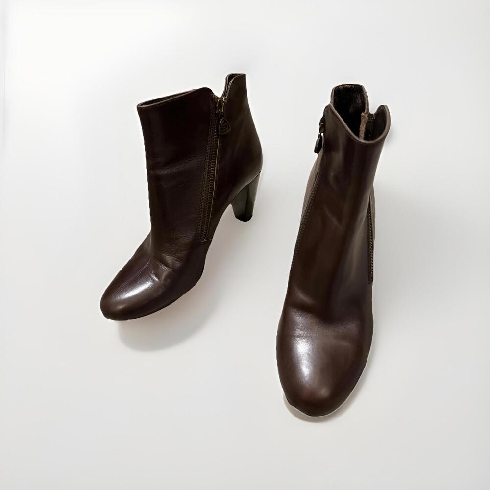 AGL ATTILIO GIUSTI LEOMBRUNI LADIES BROWN ANKLE BOOTS SIZE IT39/US8.5 ITALY